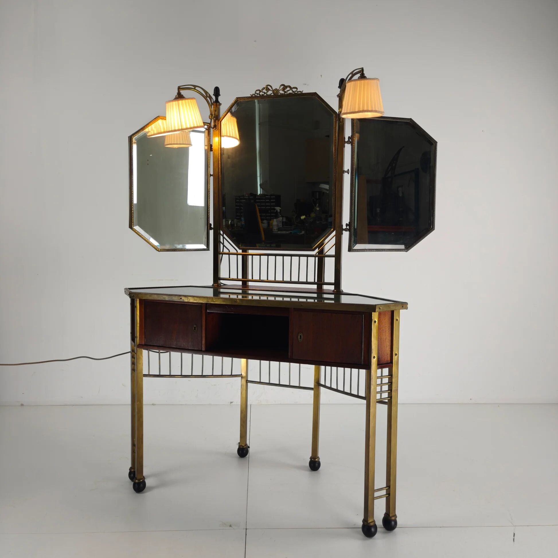 Antique French brass dressing table - 1930