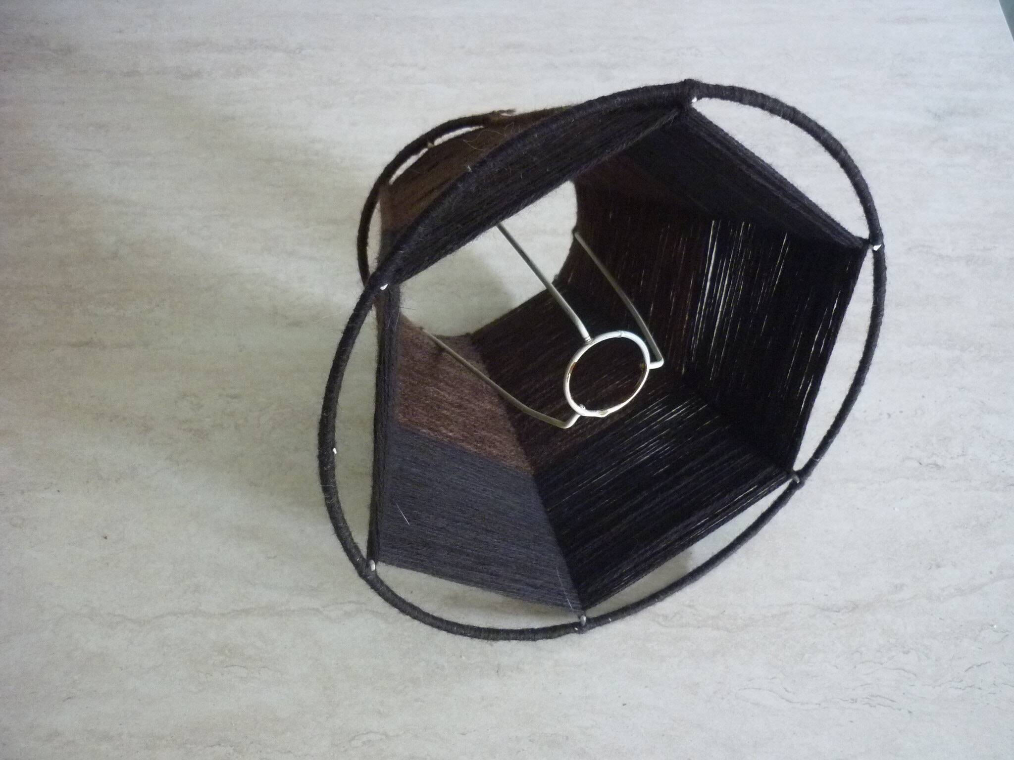 Small brown wool lampshade