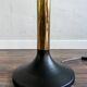 Vintage glass metal floor lamp, 80s