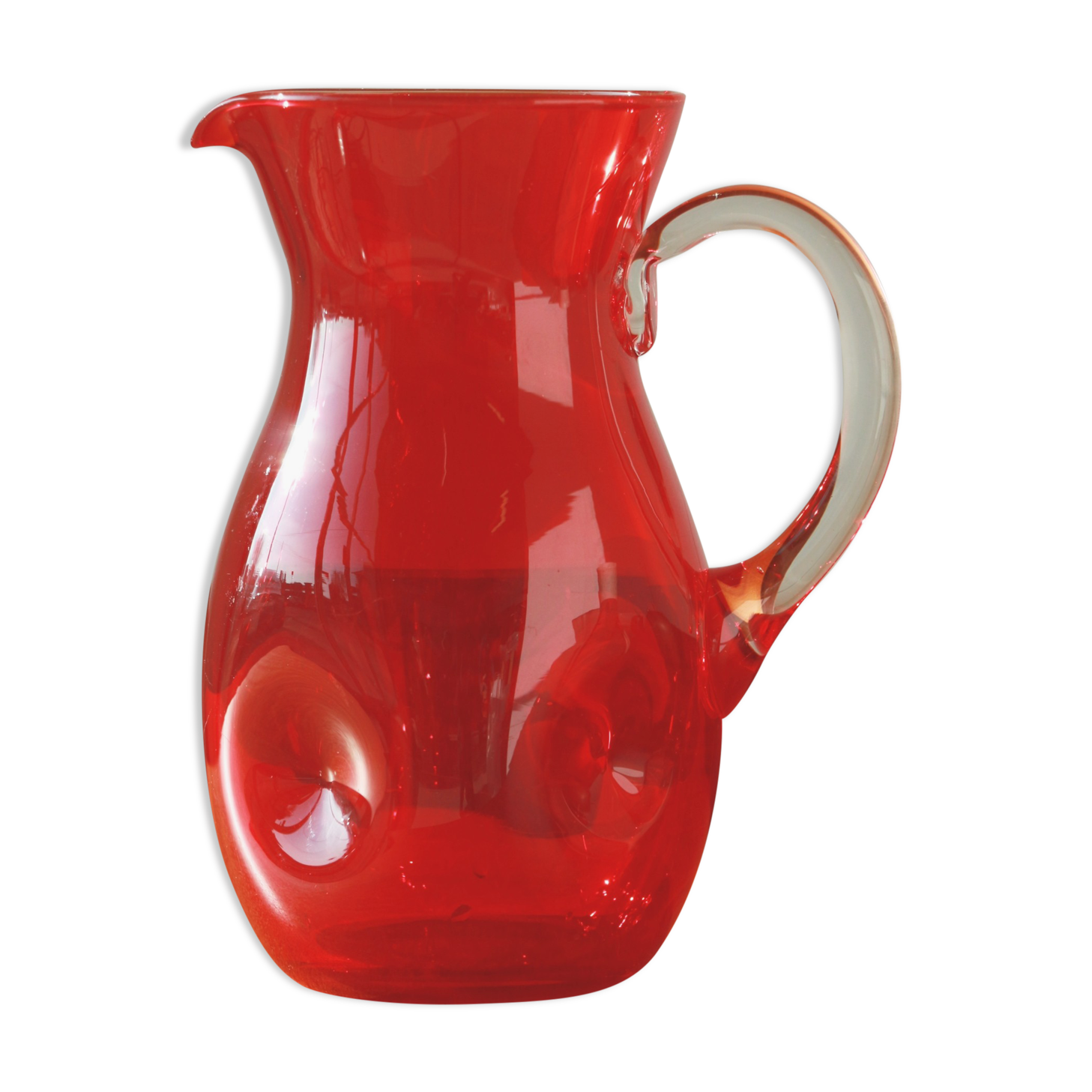 Red glass decanter
