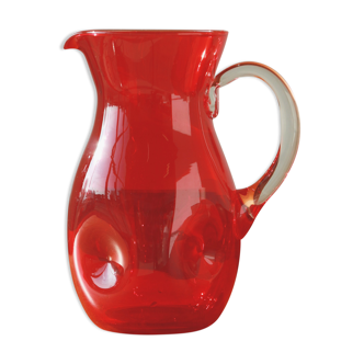 Red glass decanter