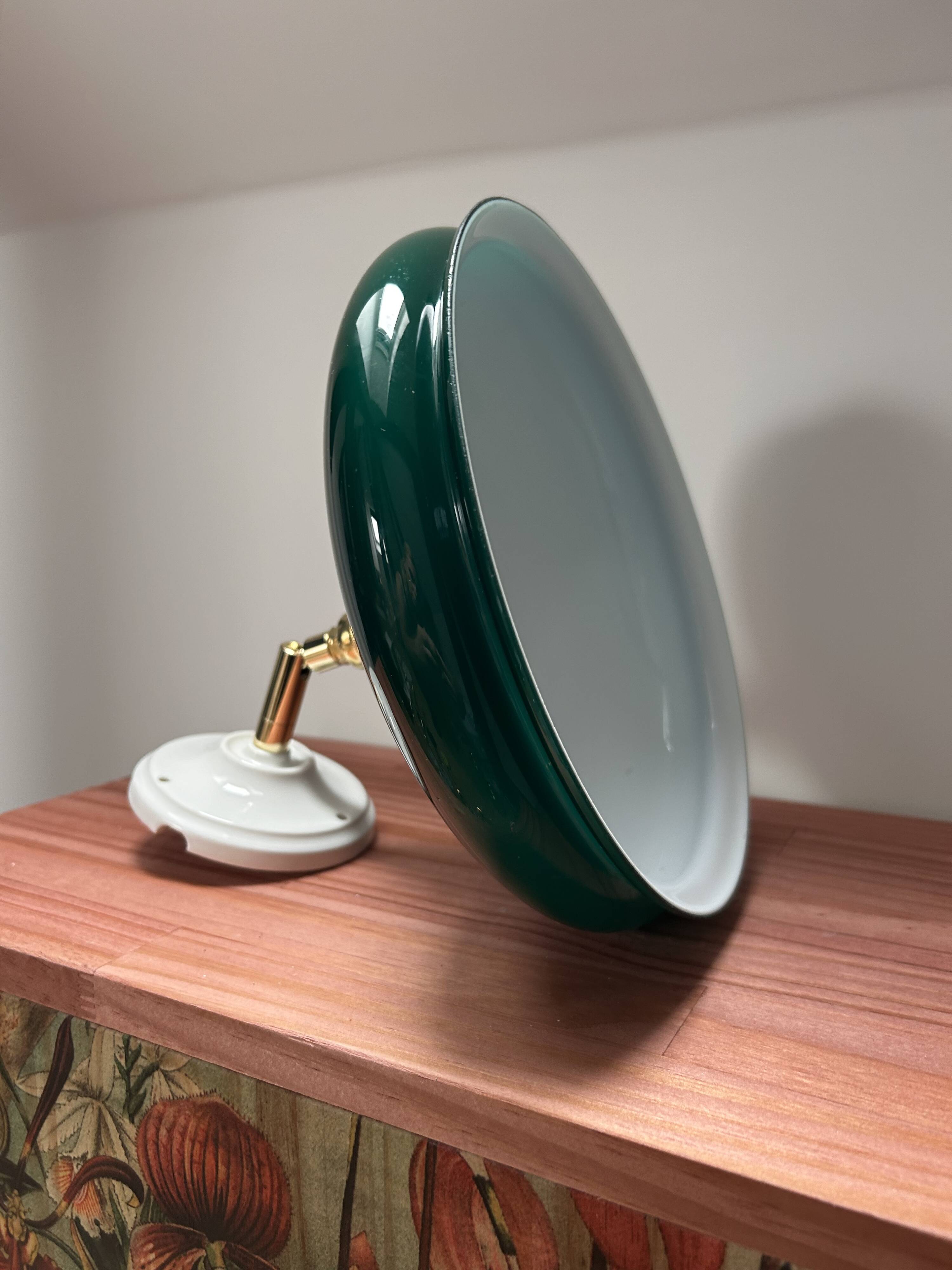 Green opaline wall light