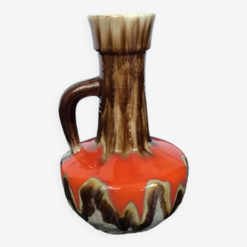 Vase pichet en céramique flammée, Baudin, années 70