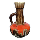 Flamed ceramic pitcher, Baudin, 70s