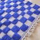 Moroccan blue checkered rug - 289 x 225 cm