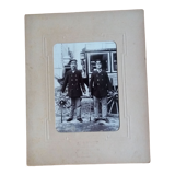 Photographie ancienne 1900 deux cochers Chemins de fer de l'Ouest par A. Rebut à Paris