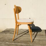 4 vintage 1960 Baumann chairs in blond beech