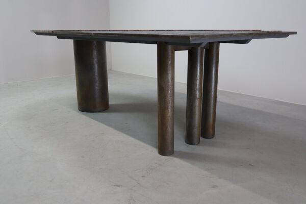 Table à manger postmoderne de Pia Manu, Belgique, vers 1990