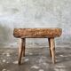 Small organic bench in blond Asian teak quadripod - Tujuh