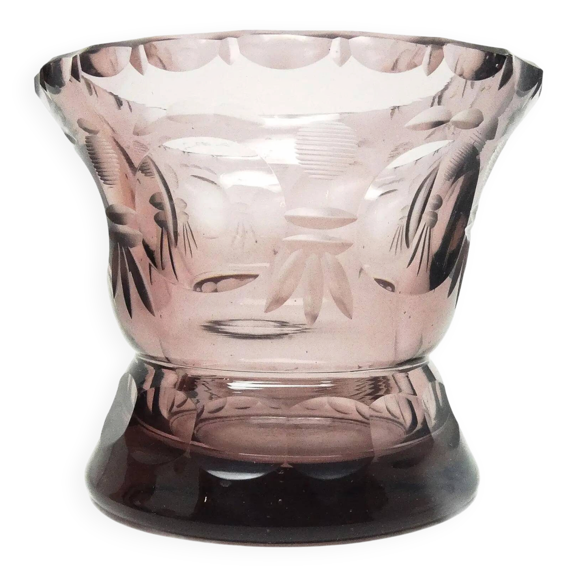 Vase Art Déco, cristal, Moser, Tchécoslovaquie, années 1930