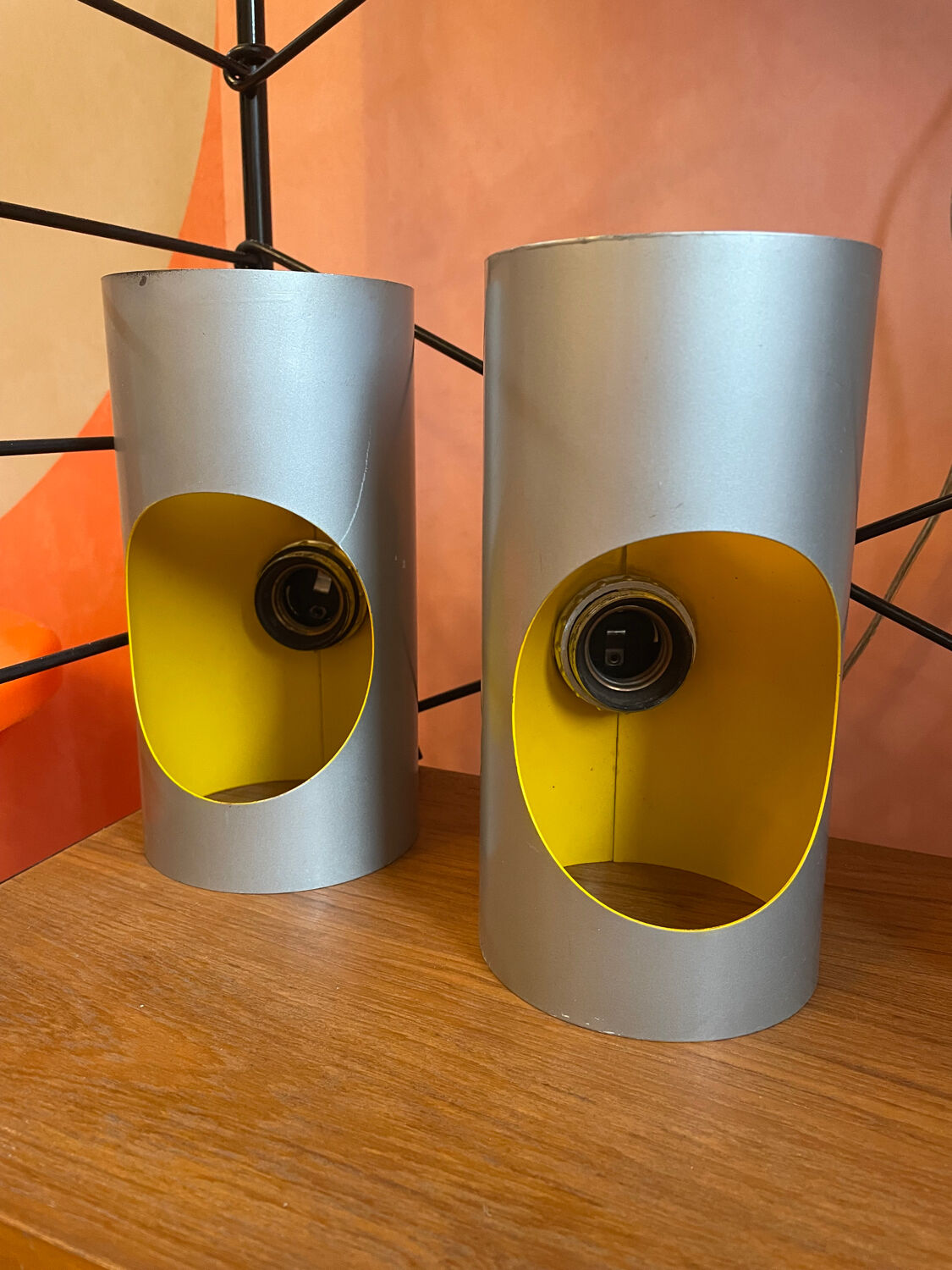 Wall lights space age 70'