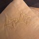 8 serviettes anciennes monogrammées CG - 38x38 cm - Coton