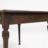 French rustic mid-century side table in wood ca. 1850