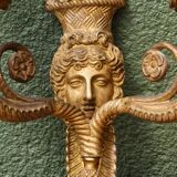 Paire d'appliques en bronze d'époque Empire