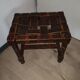 brutalist Spanish vintage leather stool 1960s