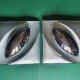 Pair of futuristic UFO wall lights