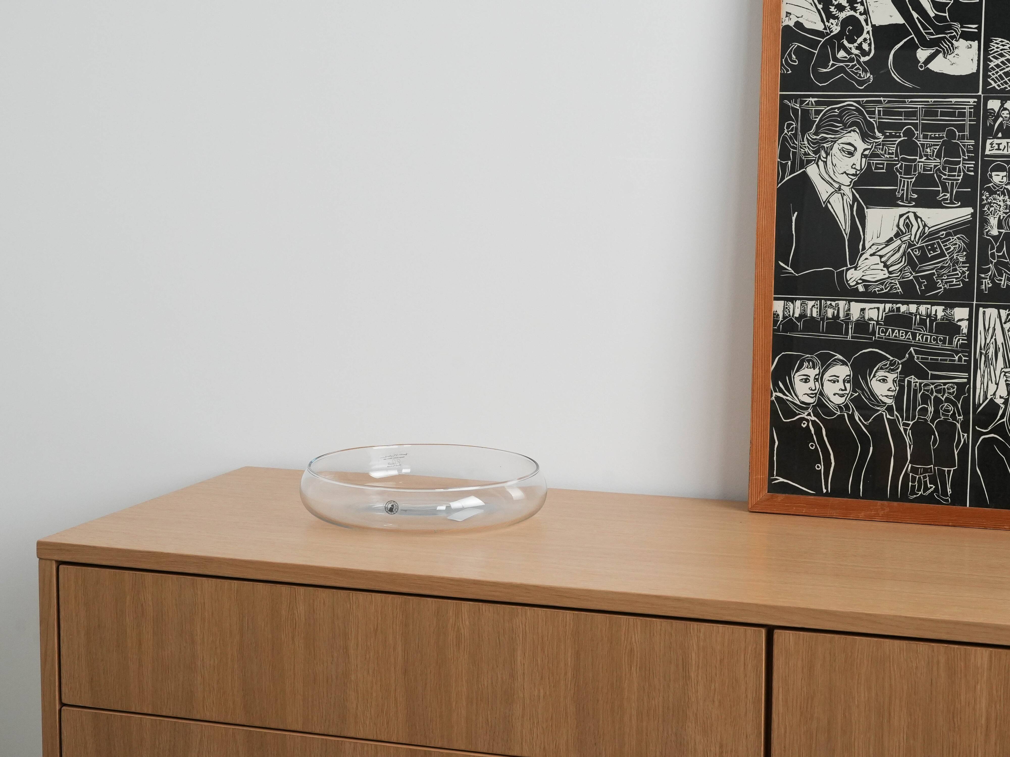 Glass bowl, Swedish design, 1980s, manufactured by IKEA