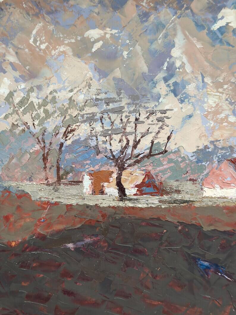 Original Swedish Oil on Panel – “Landscape” by Bertil Wahlberg – Signed – Vintage and Framed – 48 × 41.5 cm (18.9" × 16.3")