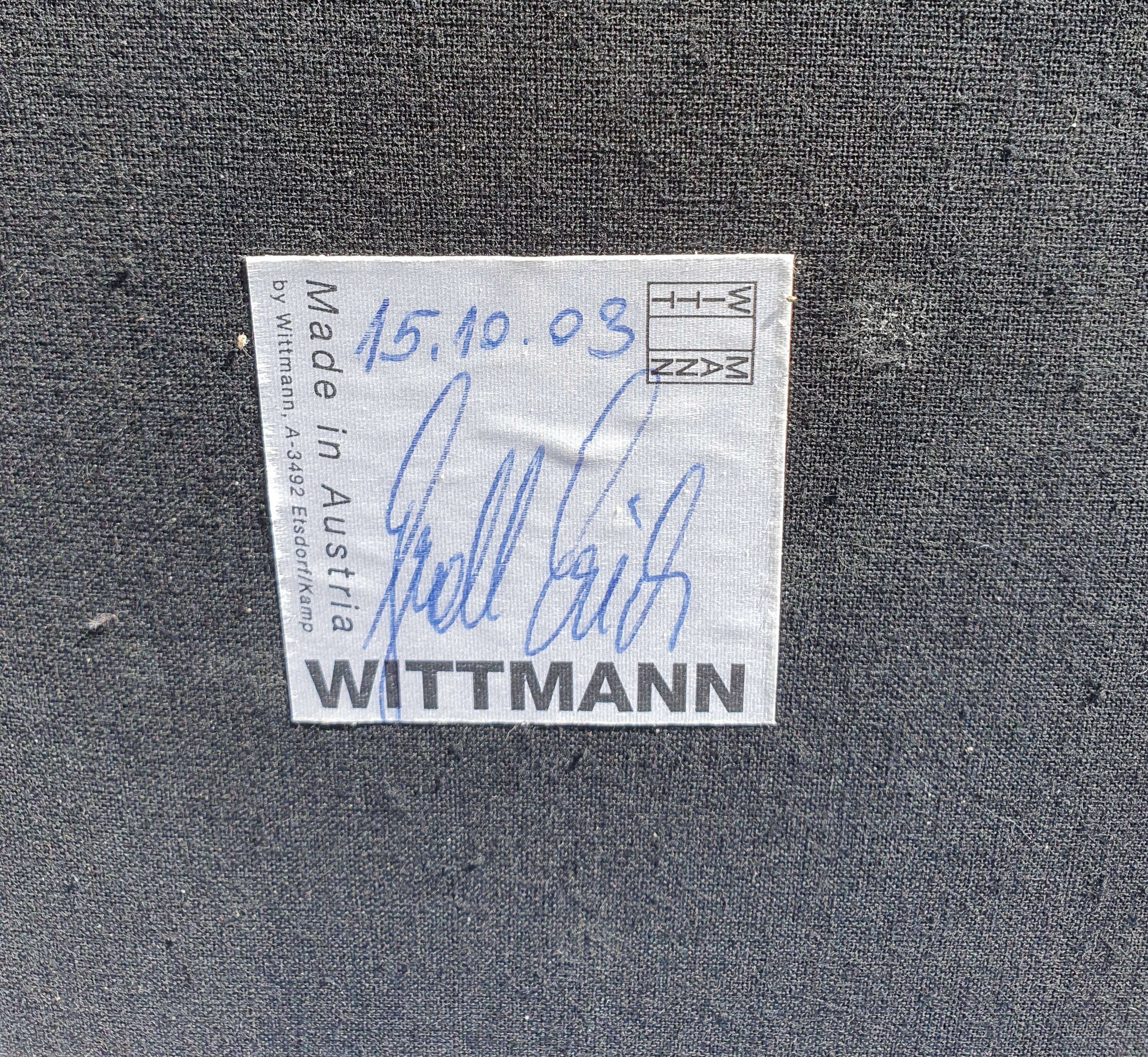 Wittmann leather sofa Camin by Paolo Piva