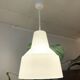 White glass pendant light, 1970
