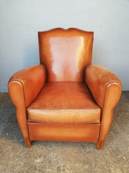Havana leather club armchair 1930/40