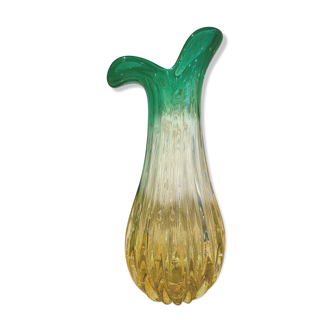 Seguso vase in Murano by Flávio Poli 70s