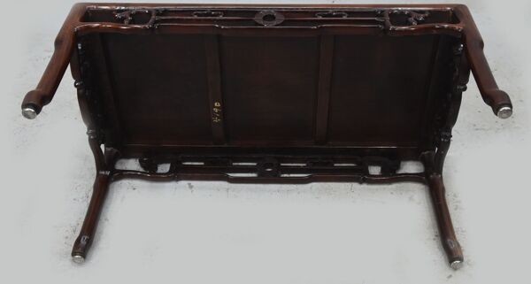 Table à opium bandeau ajouré début XXème