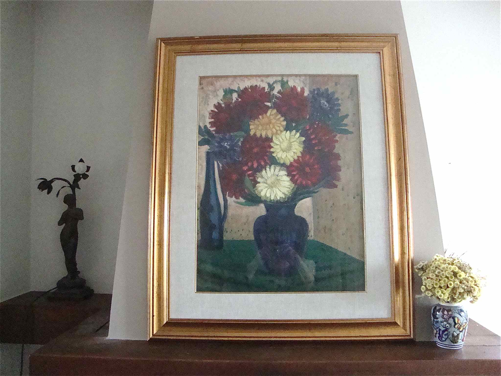 Old painting dahlias