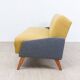 1950s streamline design sofa bed – Light yellow & grey mottled