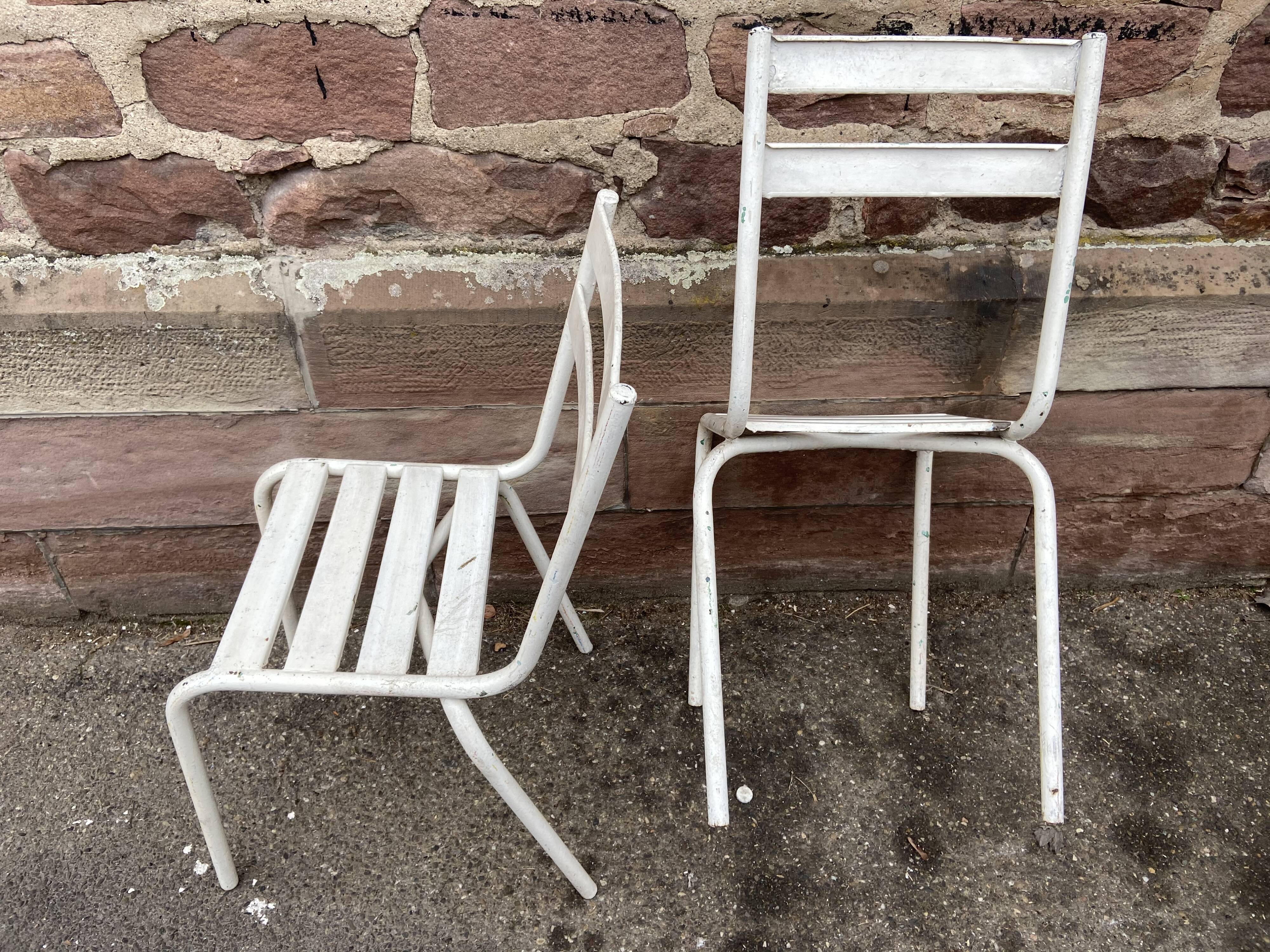 pair of terrace bistro chair 1960 Metal