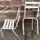 Paire de chaises bistrot de terrasse 1960 metal