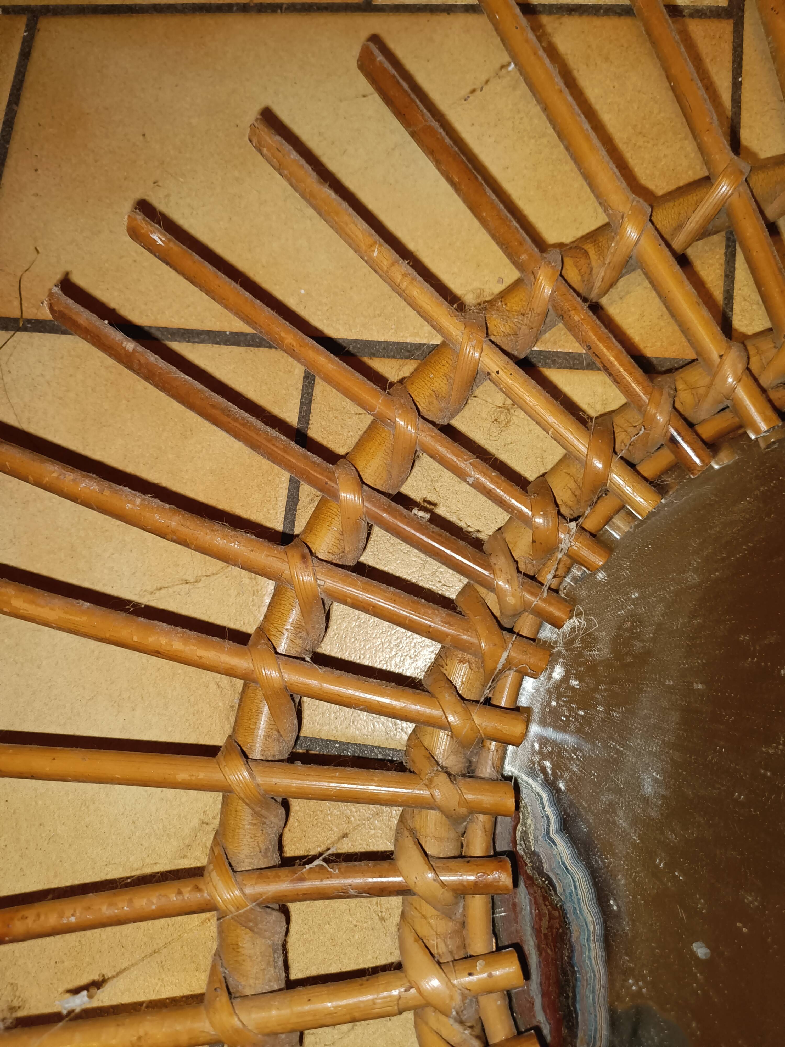 Vintage rattan mirror