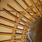 Vintage rattan mirror