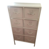 White metal chest of drawers