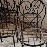 Chaises vintage en fer forgé