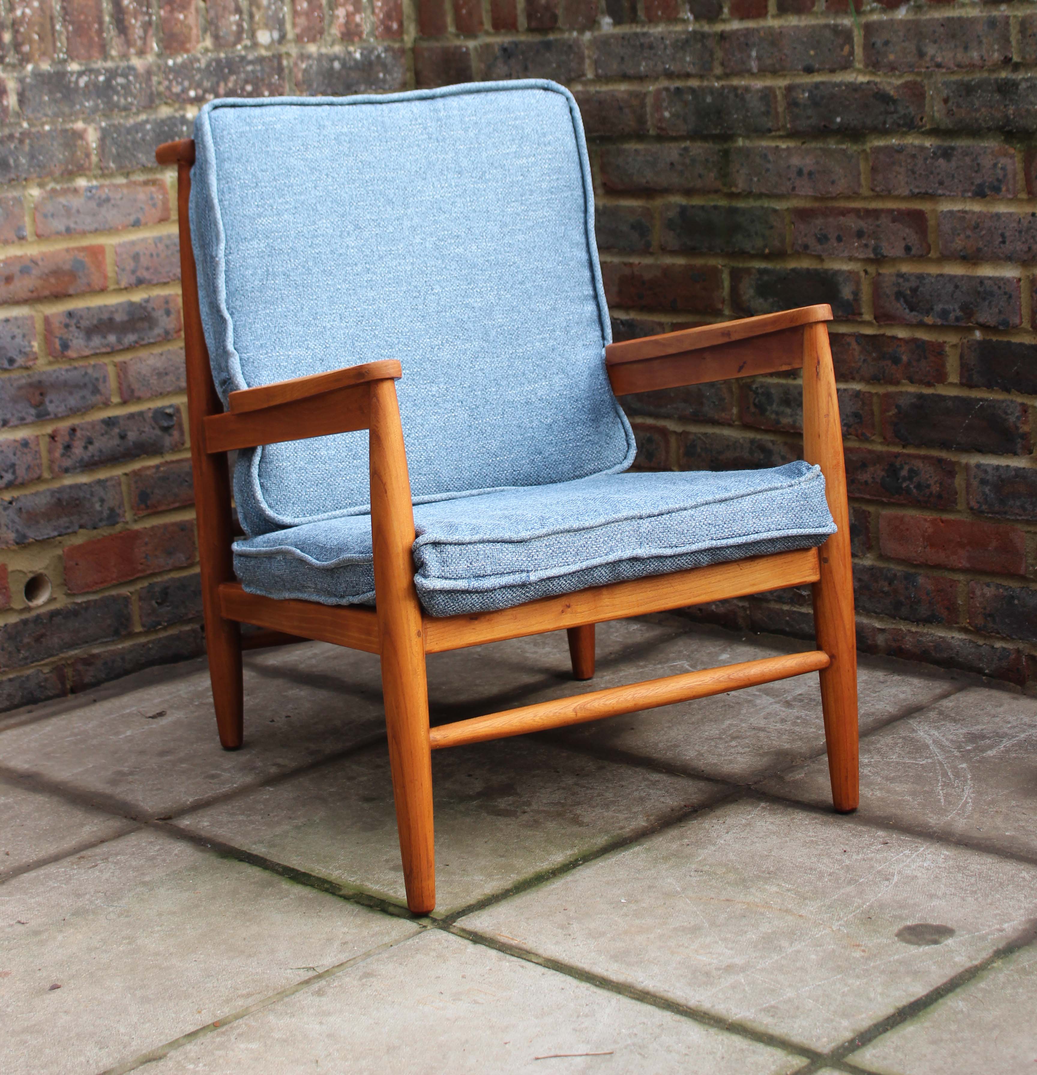 Midcentury teak lounge armchair by Scandart