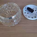 70s amber glass ceiling light