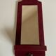 1960 cloakroom mirror with leather and brass shelf