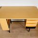 Bureau moderniste métal chêne et formica vintage années 60
