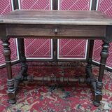 Side table or wooden desk classic style turned legs