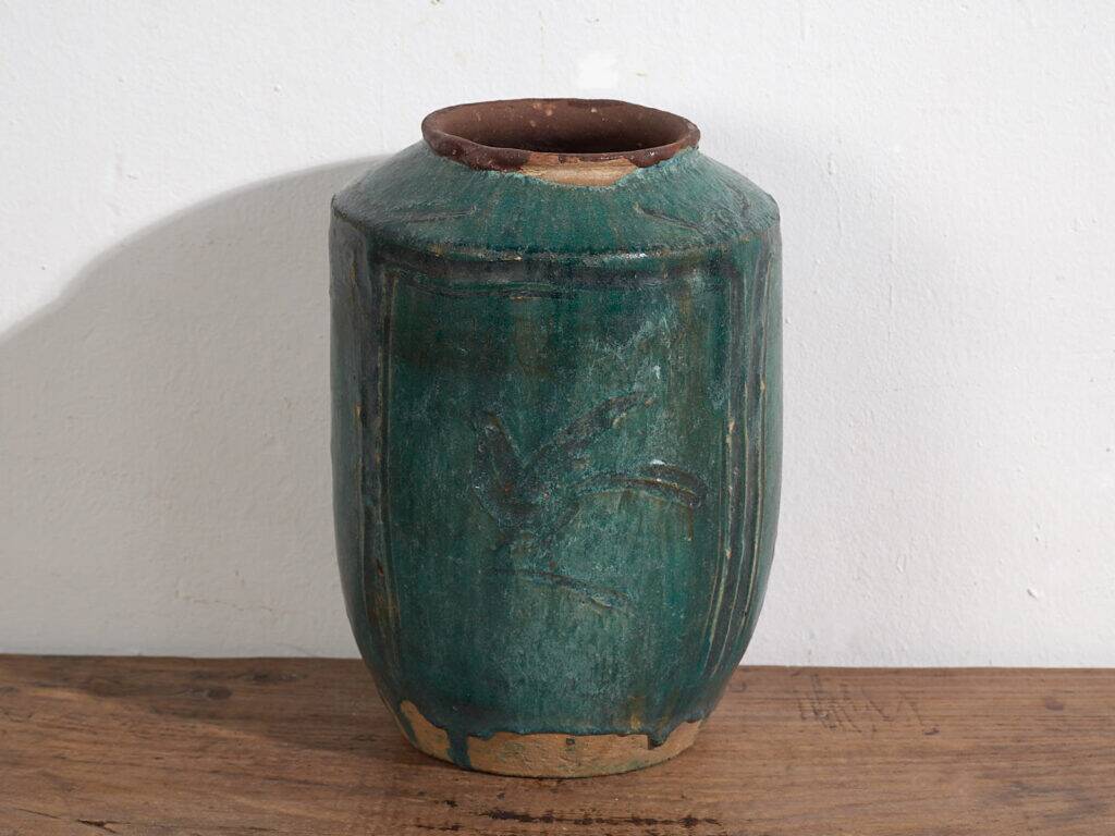 Antique turquoise green vase (circa 1820) #34