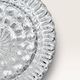 Set of three round wall/ceiling lights in moulded glass.