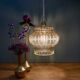 Vintage amber glass globe pendant light