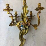 Paire d'appliques murales Louis XV en bronze