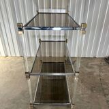 Mid-century shelf in Plexiglas and chrome
