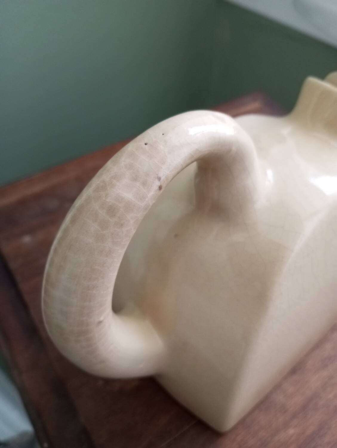 Cracked ceramic teapot