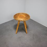 Jan Kalous Rattan Stool for ÚLUV, Czechoslovakia, 1960s