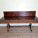 Superb Vintage Brutalist table from the 60s in solid wood