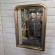 Old Louis Philippe style gilded mirror with mercury mirror