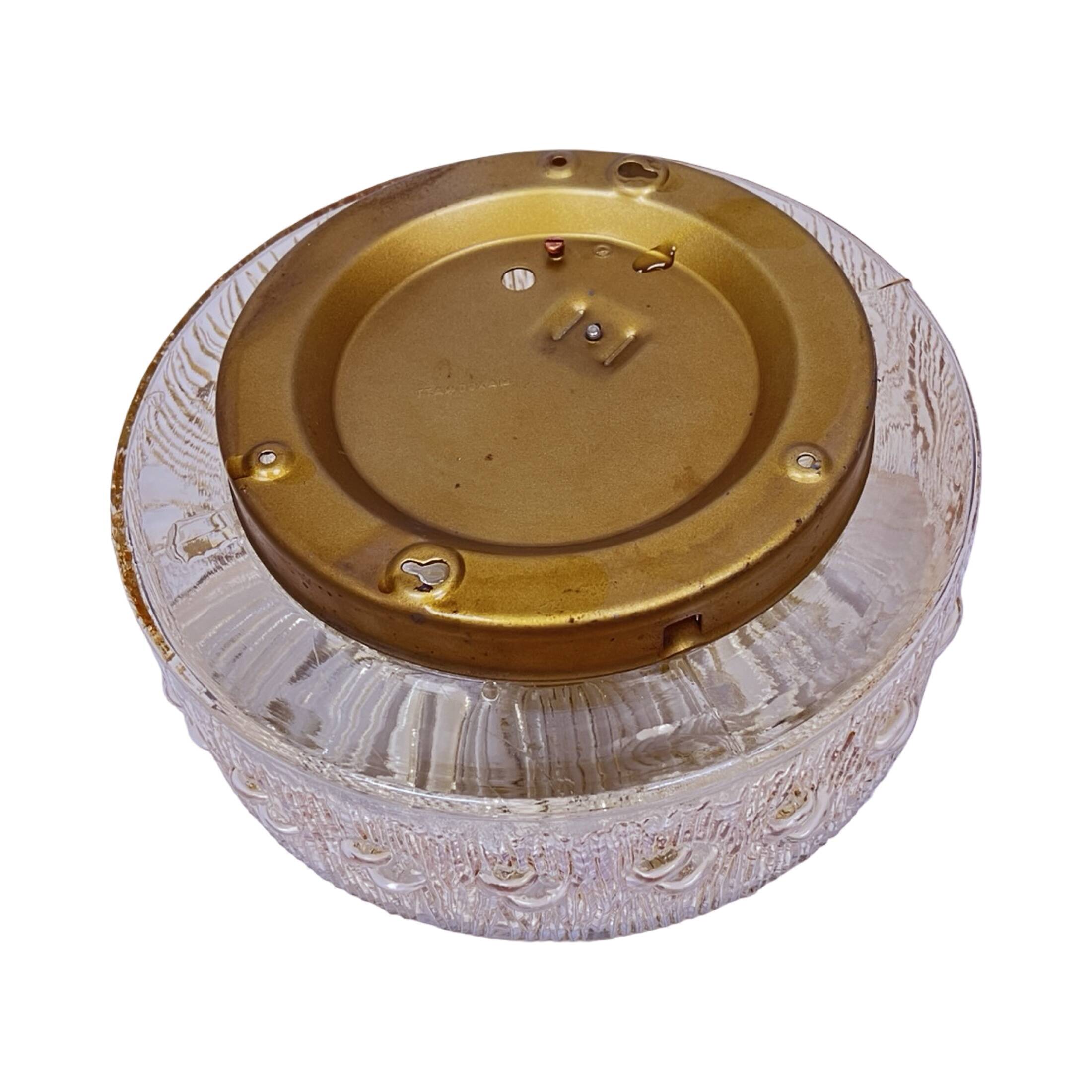 Amber Ceiling Lamp Helena Tynell Glashütte Limburg Germany 1960s
